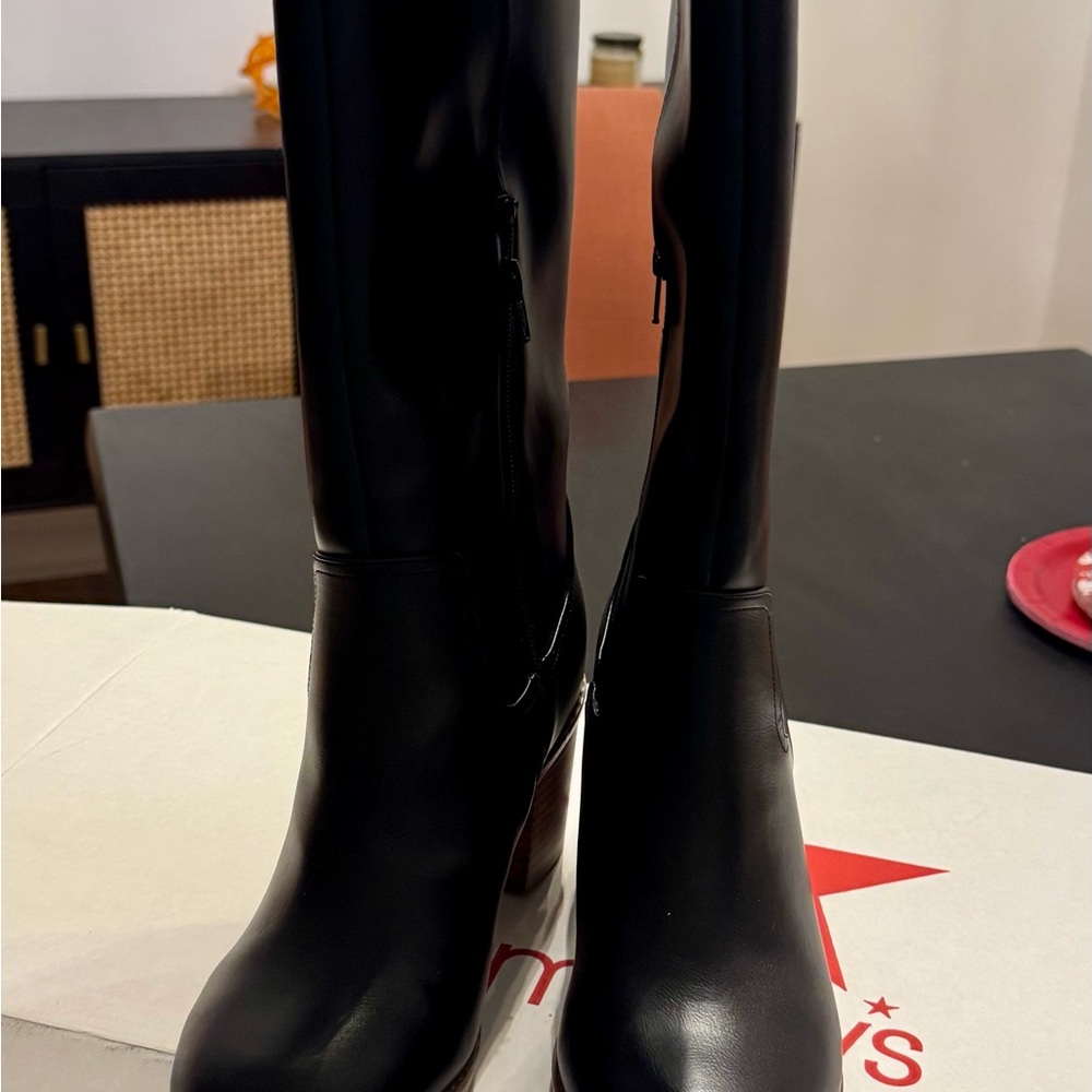 Black Women's Ullah Block Heel Dress Boots